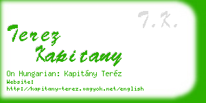 terez kapitany business card